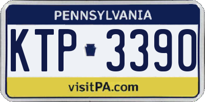 PA license plate KTP3390