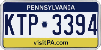 PA license plate KTP3394