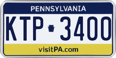 PA license plate KTP3400
