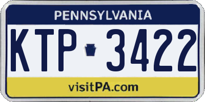PA license plate KTP3422