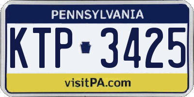 PA license plate KTP3425