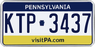 PA license plate KTP3437