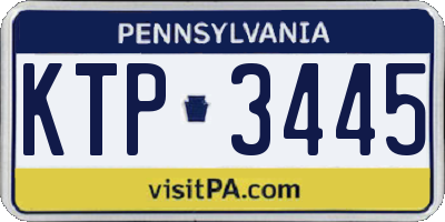 PA license plate KTP3445