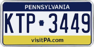 PA license plate KTP3449