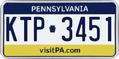 PA license plate KTP3451