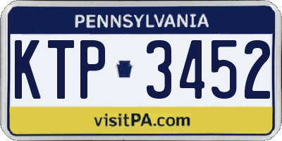 PA license plate KTP3452