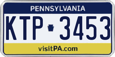 PA license plate KTP3453