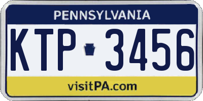 PA license plate KTP3456