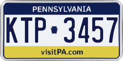 PA license plate KTP3457