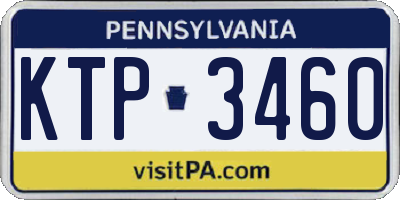 PA license plate KTP3460