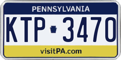 PA license plate KTP3470