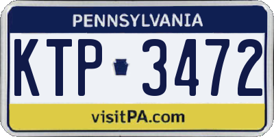 PA license plate KTP3472