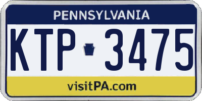 PA license plate KTP3475