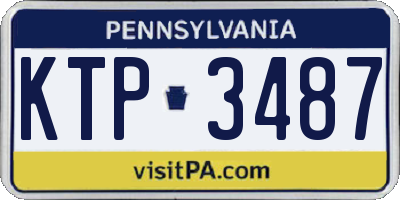 PA license plate KTP3487
