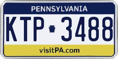 PA license plate KTP3488