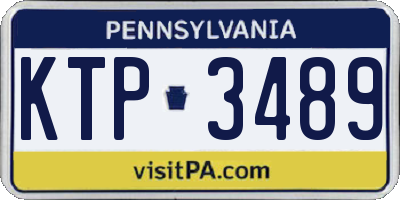 PA license plate KTP3489