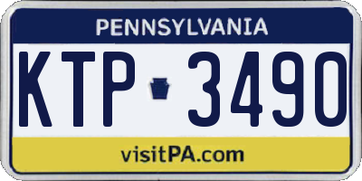 PA license plate KTP3490