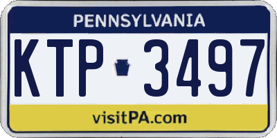 PA license plate KTP3497