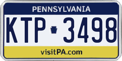 PA license plate KTP3498