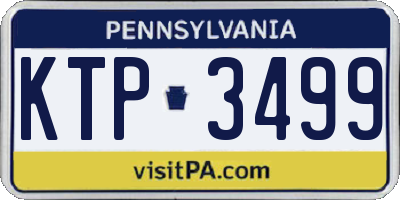 PA license plate KTP3499
