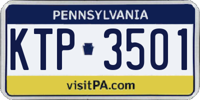 PA license plate KTP3501