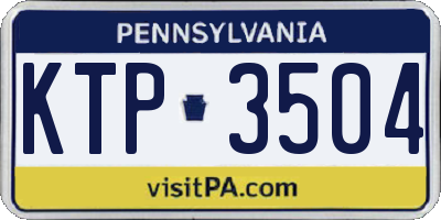 PA license plate KTP3504