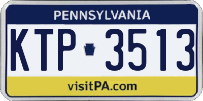 PA license plate KTP3513
