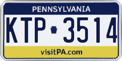 PA license plate KTP3514