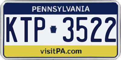 PA license plate KTP3522