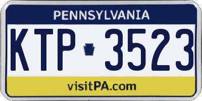 PA license plate KTP3523