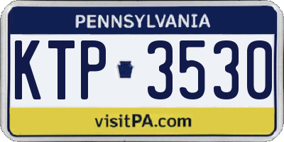PA license plate KTP3530