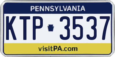 PA license plate KTP3537