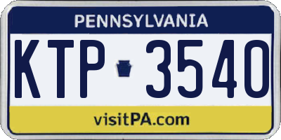 PA license plate KTP3540