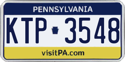 PA license plate KTP3548