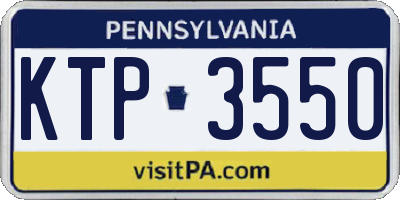 PA license plate KTP3550
