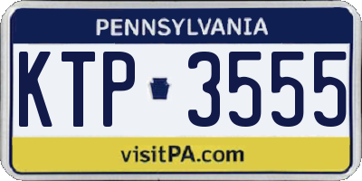 PA license plate KTP3555