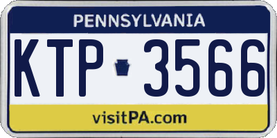 PA license plate KTP3566