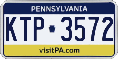 PA license plate KTP3572