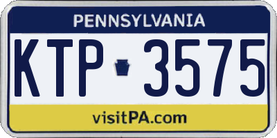 PA license plate KTP3575