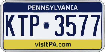 PA license plate KTP3577