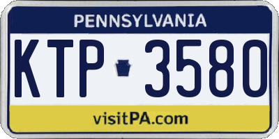 PA license plate KTP3580