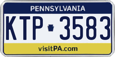 PA license plate KTP3583