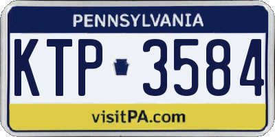 PA license plate KTP3584