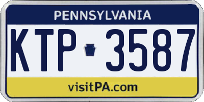 PA license plate KTP3587