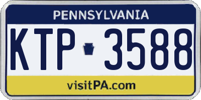 PA license plate KTP3588