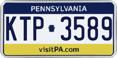 PA license plate KTP3589