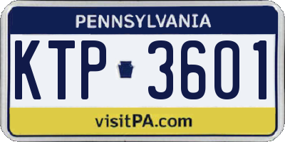 PA license plate KTP3601
