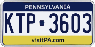 PA license plate KTP3603