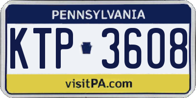 PA license plate KTP3608