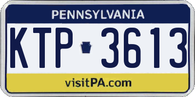 PA license plate KTP3613